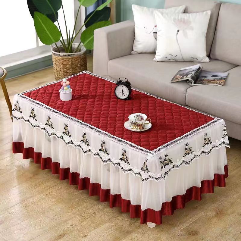 Tea table full package thickened tablecloth non slip tea table cover rectangular tea table mat living room tea table tablecloth TV cabinet cover
