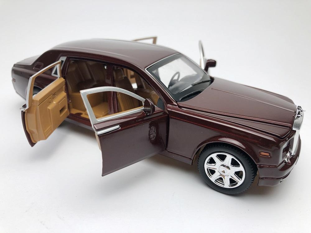 Xe mô hình tĩnh Rolls Royce Phantom tỉ lệ 1:24 XLG, khung kim loại màu Đen/Đỏ