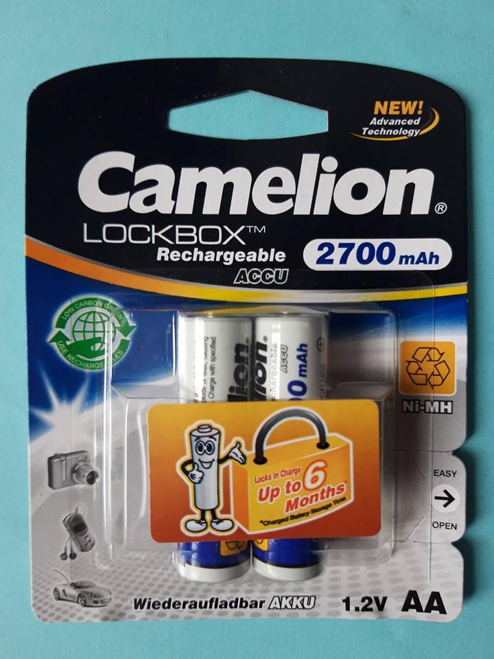 Pin sạc AA Camelion 2700 mAh vỉ 2 viên