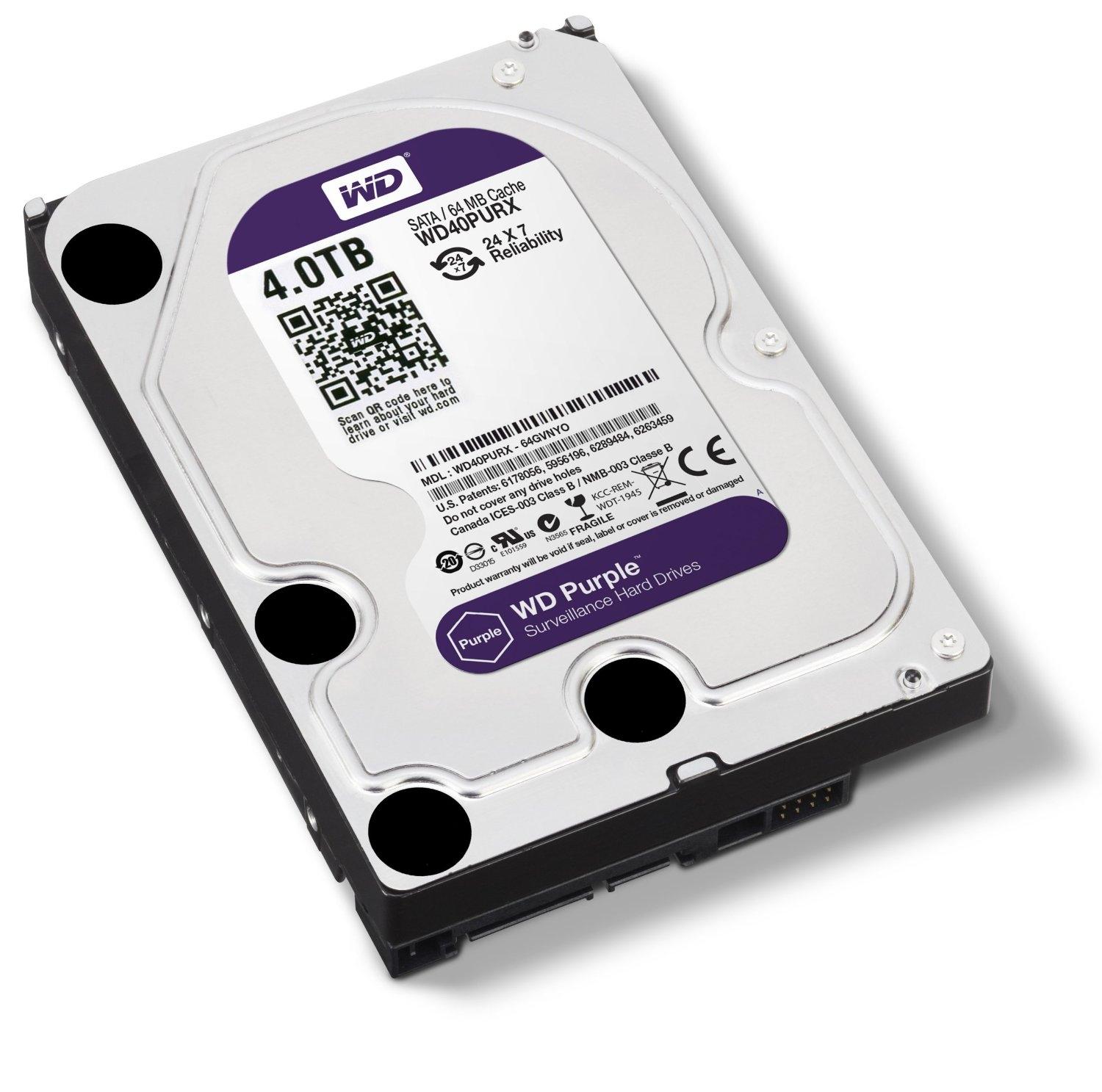 HDD Western Purple 4TB/5400 Sata 3 64Mb