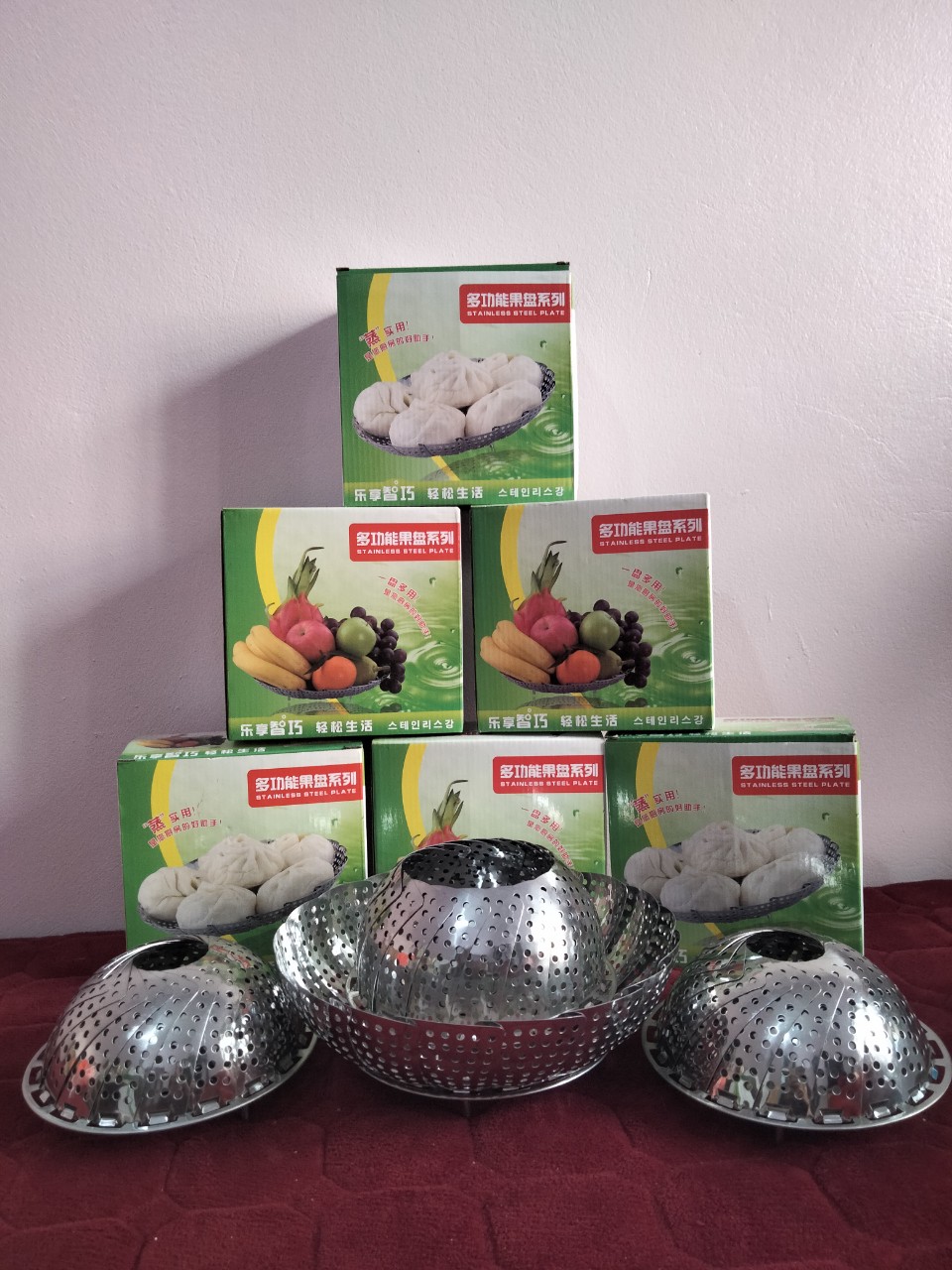 Xửng hấp Inox Gấp Gọn