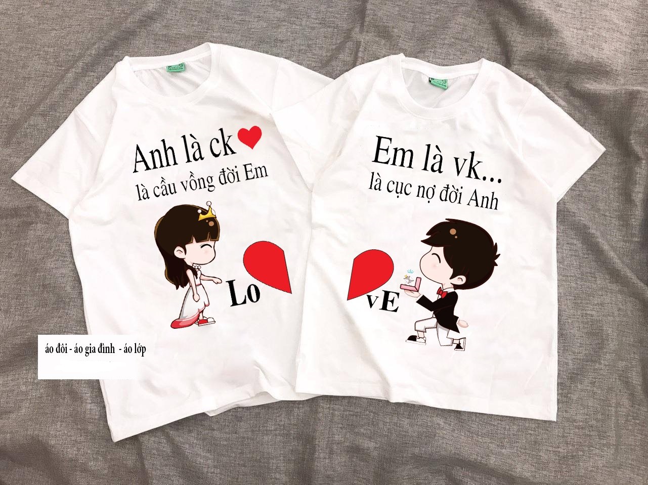 Áo thun đôi( 2 áo) anh là em là  ý nghĩa