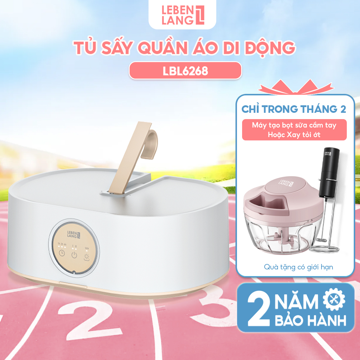 Tủ sấy quần áo di động Lebenlang LBL6268, công suất 600W, thiết kế gọn nhẹ, giải pháp sấy quần áo hiệu quả, bảo hành 2 năm - hàng chính hãng