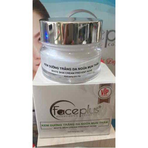 Kem dưỡng trắng da ngừa mụn thâm face plus 25g tặng 2 gói mặt nạ