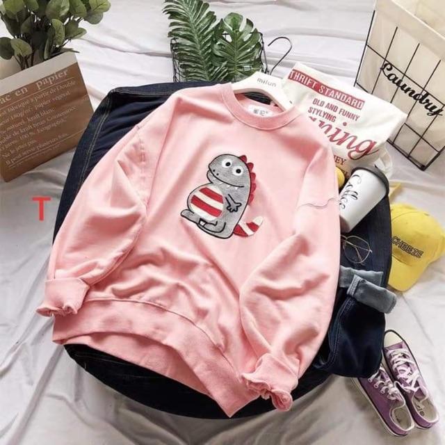 Áo thun khủng long bụng kẻ bo tay DTR1019