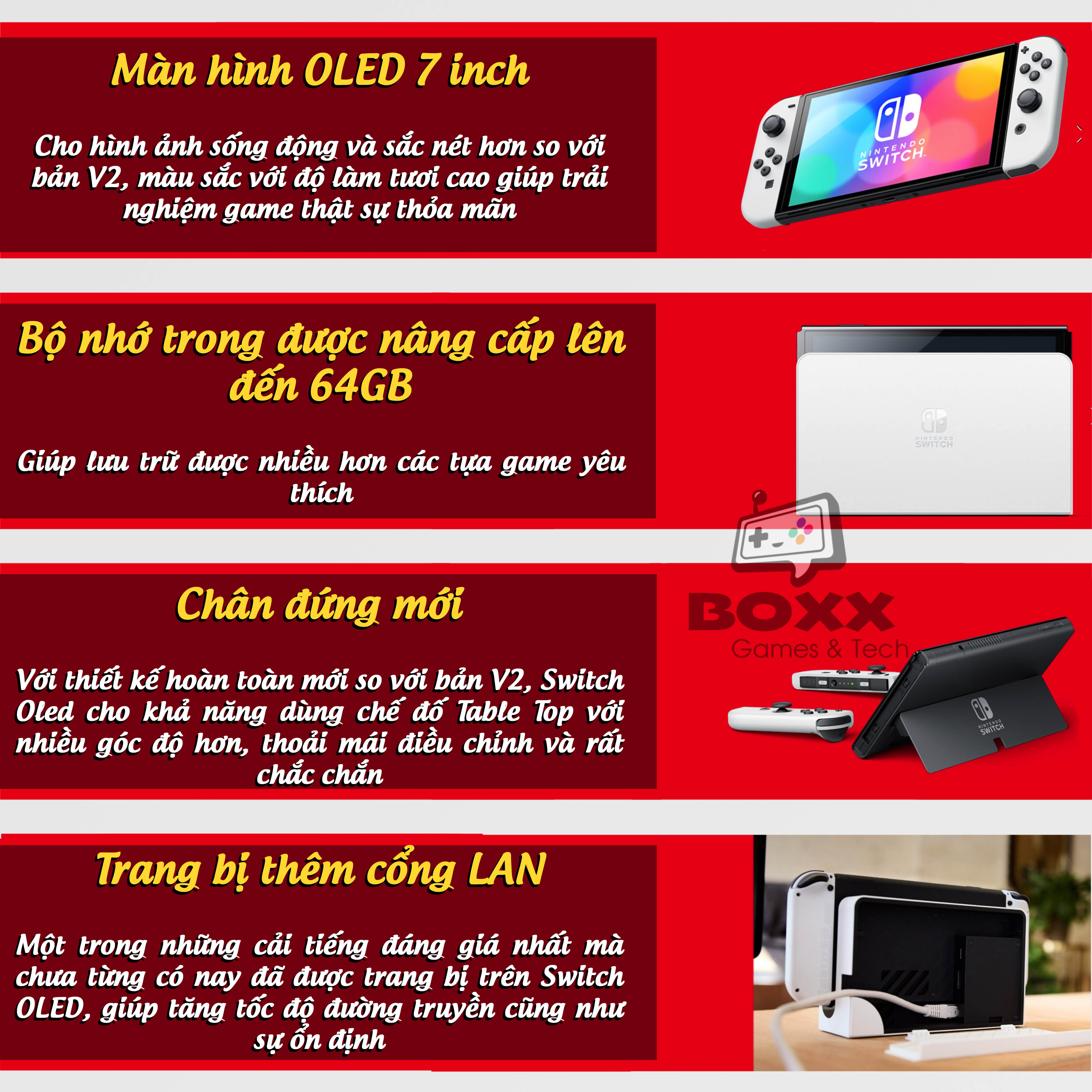 Máy chơi game Nintendo Switch OLED Kèm quà tặng