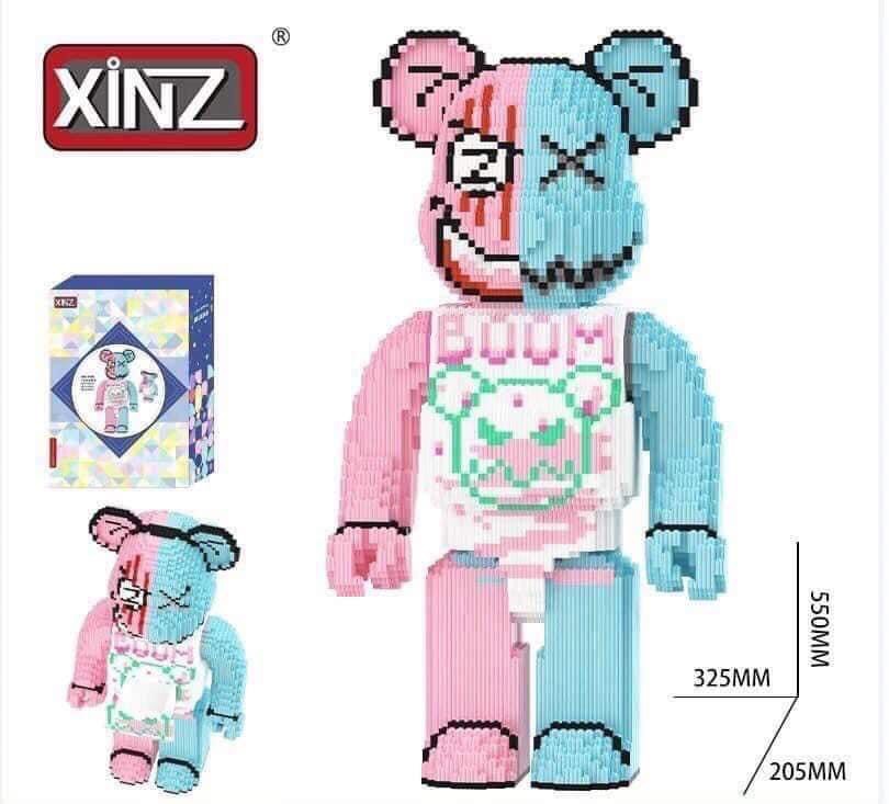 Đồ chơi lắp ráp mô hình gấu bearbrick 55cm Monster và Boom mới.
