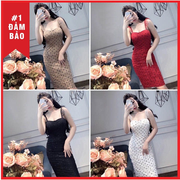 [HCM]ĐẦM BODY CHẤM BI THỜI TRANG 401