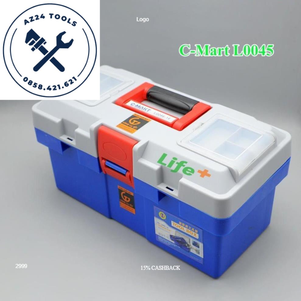 Hộp đồ nghề, thùng đựng đồ nghề c-mart l0045