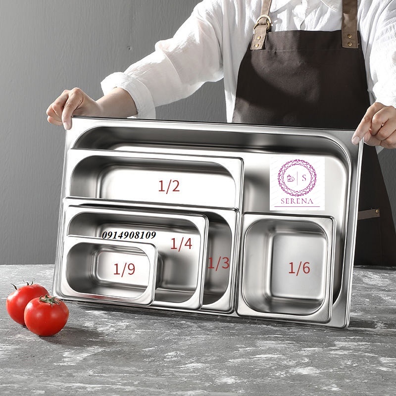 Khay đựng topping, thực phẩm, inox