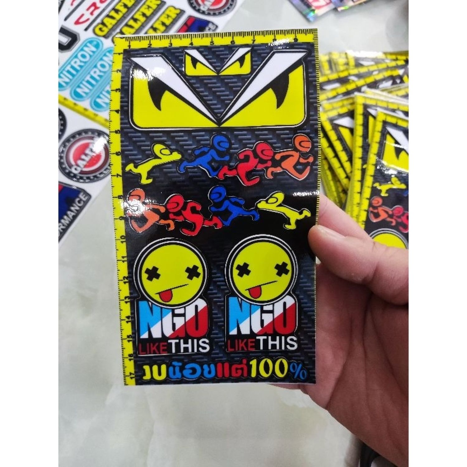 Combo tấm tem logo mini vui nhộn