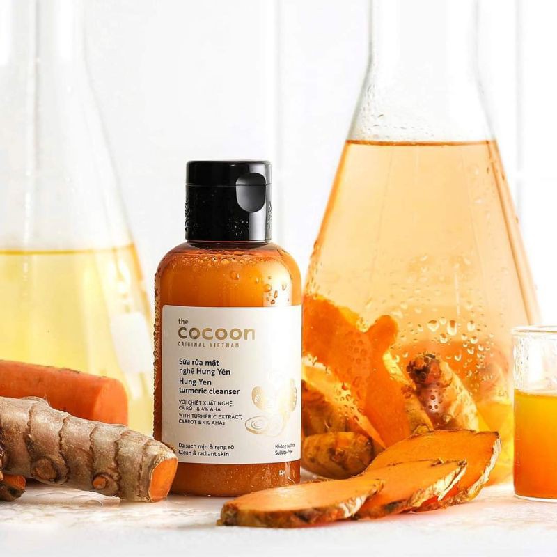 Sữa rửa mặt Nghệ Hưng Yên Cocoon 4% AHA 140ml