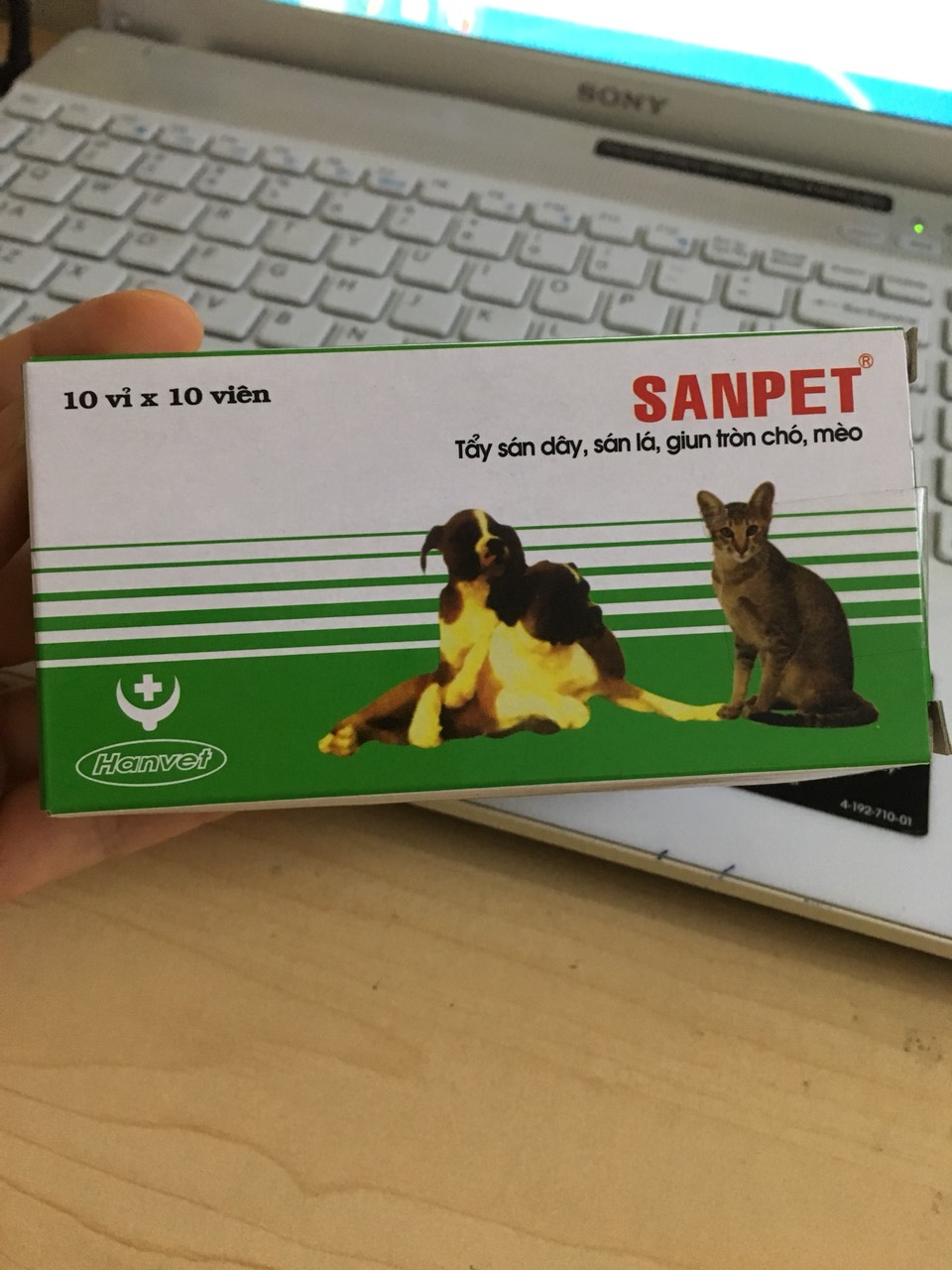 Sanpet tẩy giun sán chó mèo (1 vỉ 10 viên)