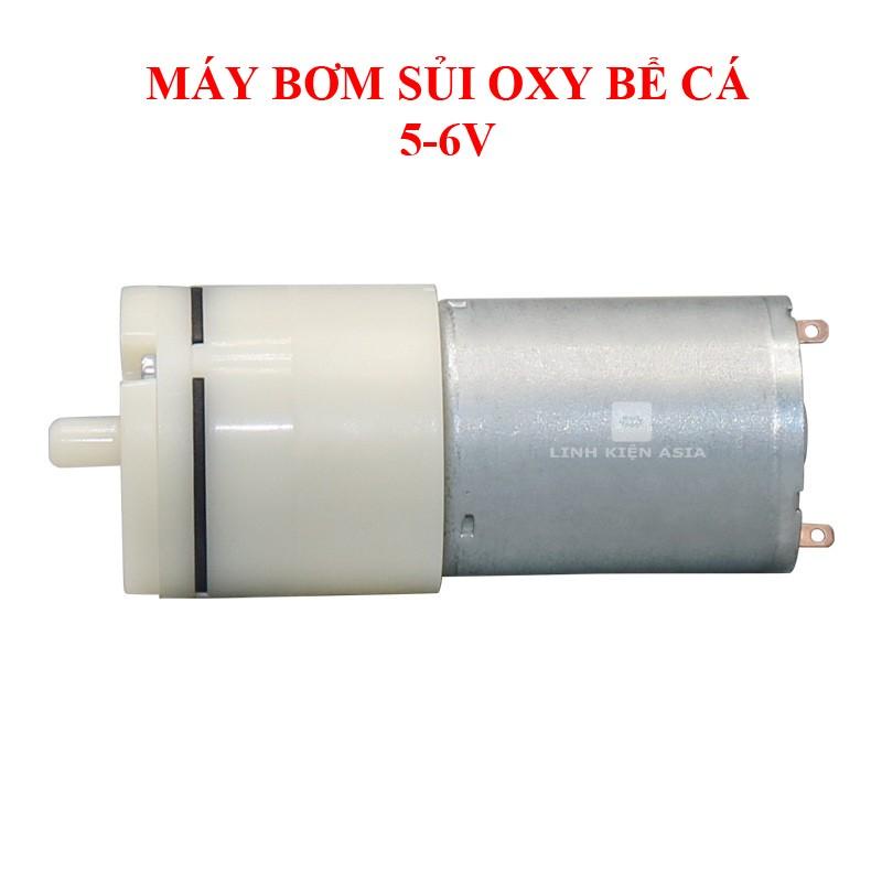 Máy Bơm sủi Oxy Mini 370 5V-6V - máy bơm oxy bể cá, nuôi thủy sản