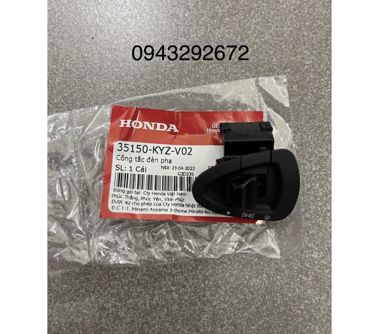 Công tắc đèn pha Ws110, Rsx110, Future 125 Honda ( 35150KYZV02 )