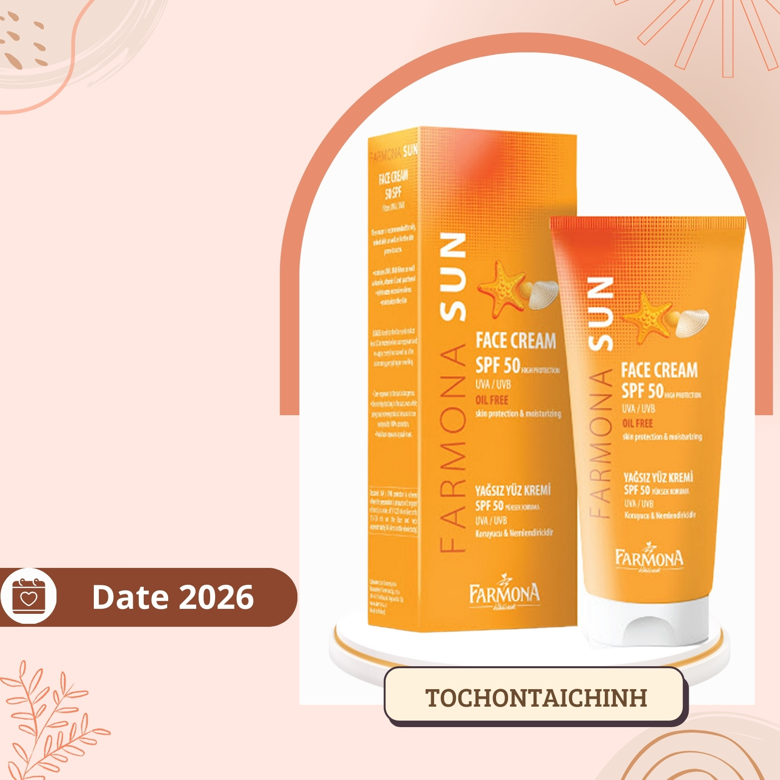 Kem chống nắng farmona sun face cream oil free spf50