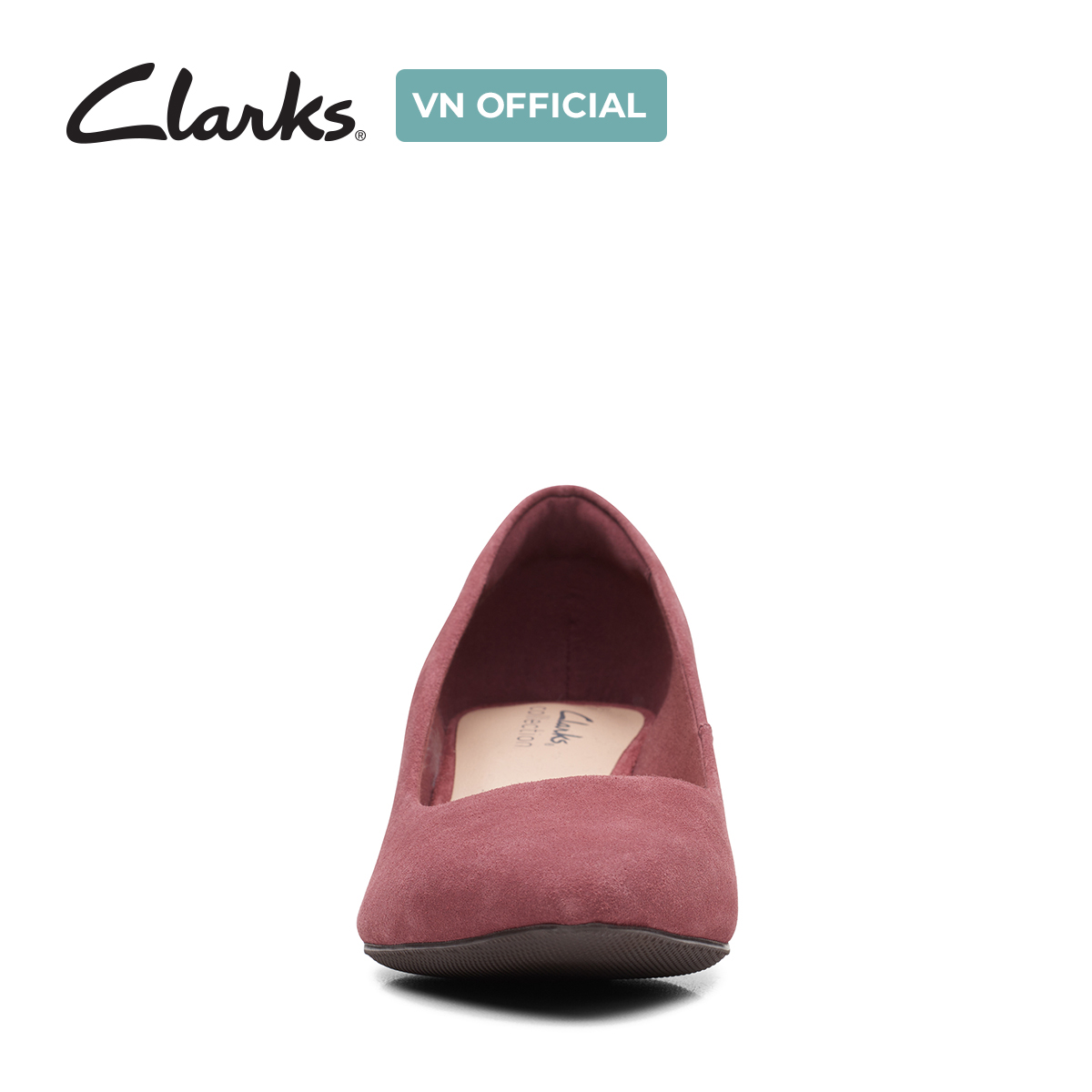 Giày Cao Gót 5cm Da Lộn Nữ Clarks - Teresa Step