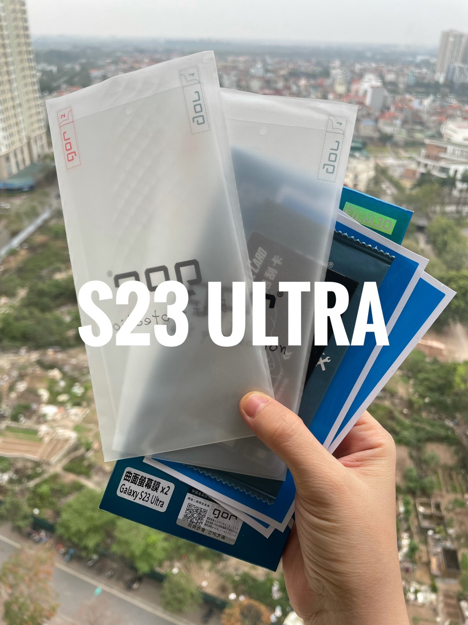 Bộ 2 miếng dán dẻo 3d gor cho samsung galaxy s23 ultra, s23 ultra 5g - hiệu gor
