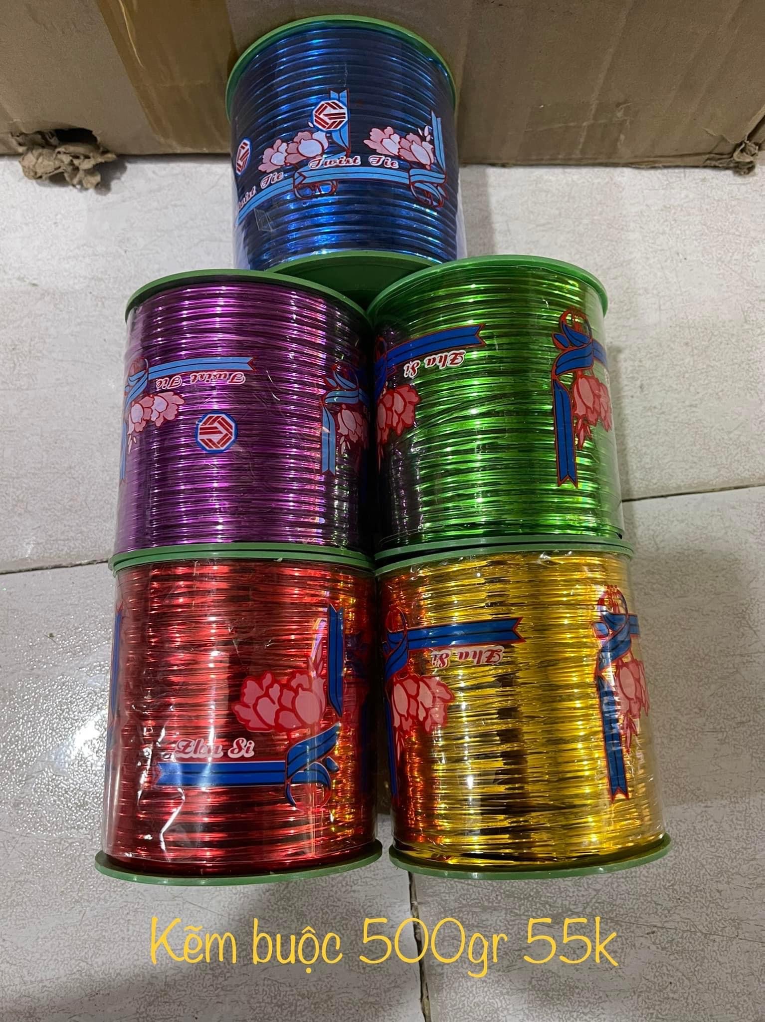 DÂY KẼM XOẮN cột nơ , bó hoa....-Cuộn 500gr
