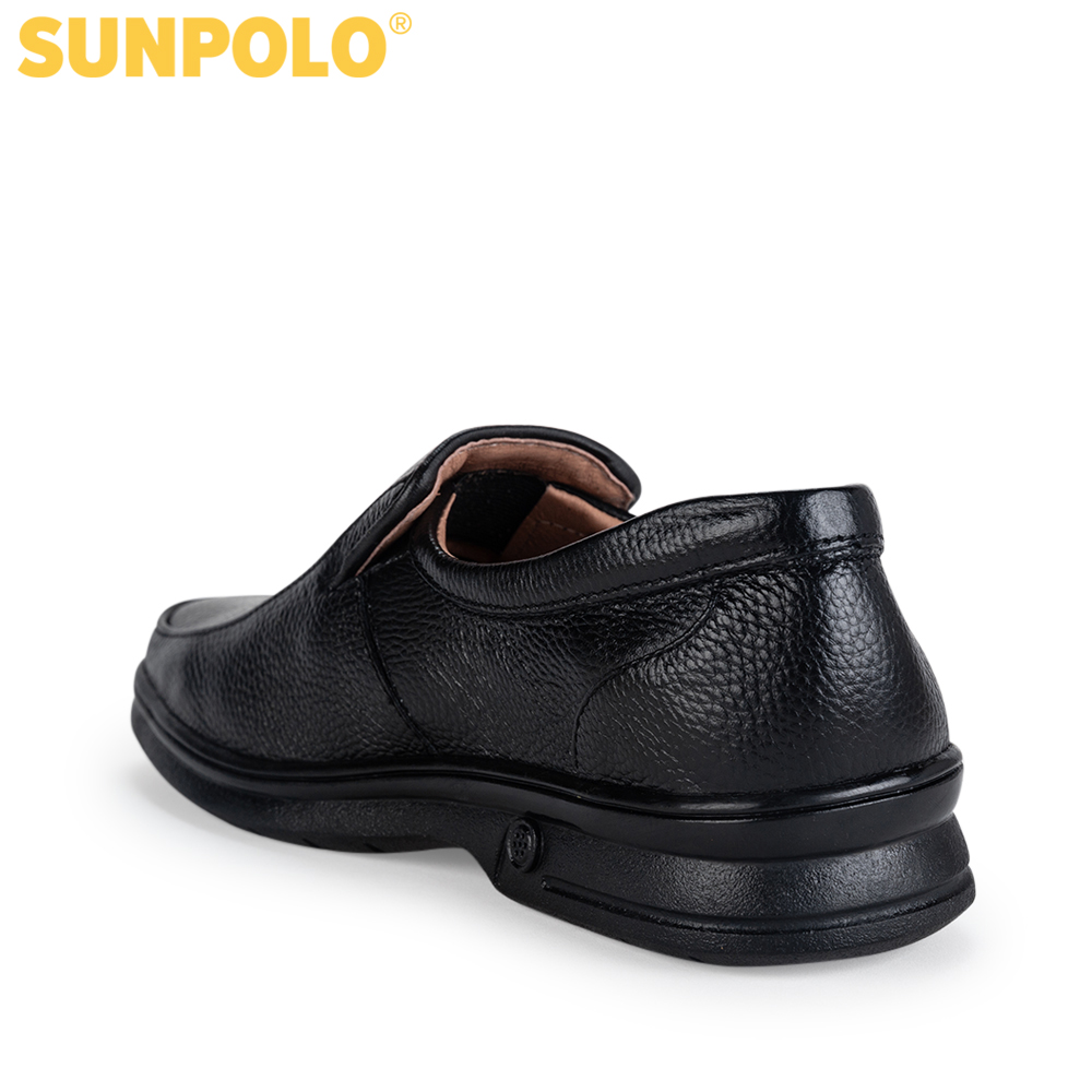 Men leather formal shoes SUNPOLO S3020D (black, brown)