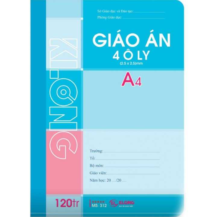 Sổ giáo án a4 ôly klong 200tr (đl 70g/m2)