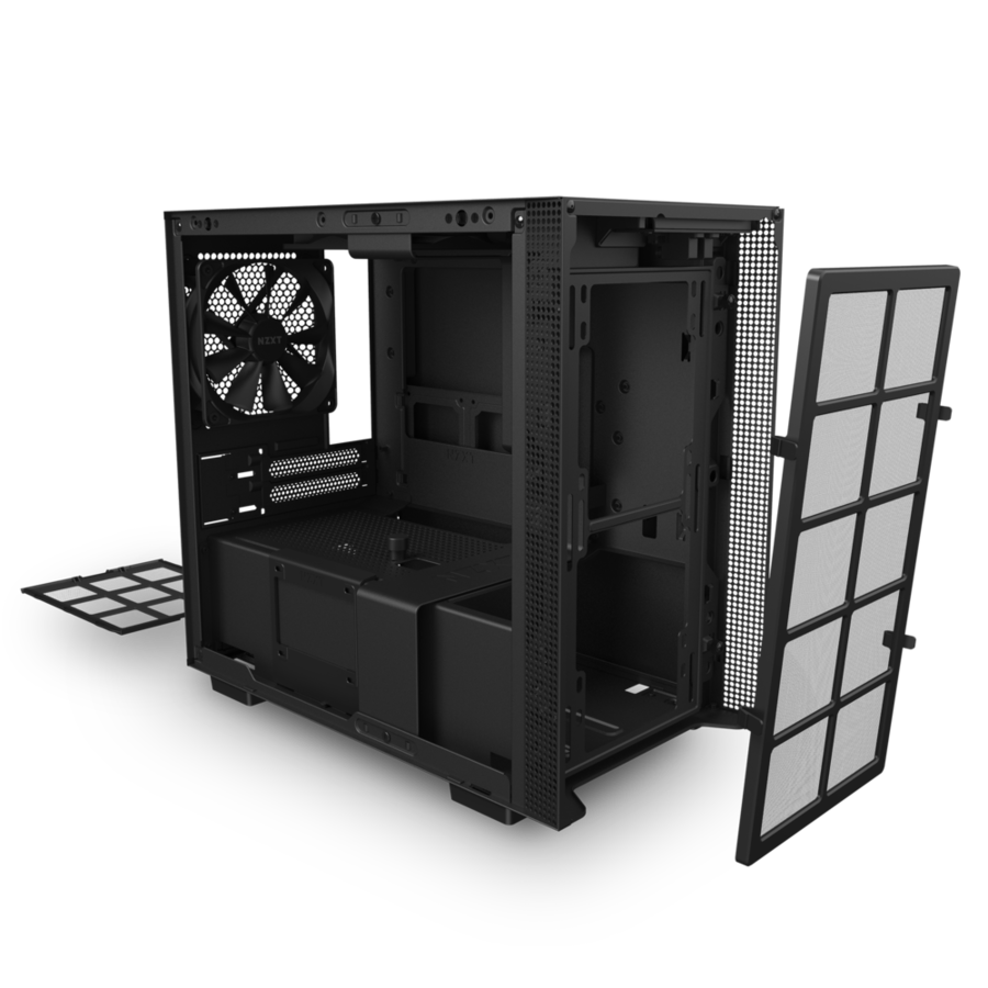 Vỏ máy tính (Case) NZXT H210 MATTE BLACK (Mini iTX/Đen)