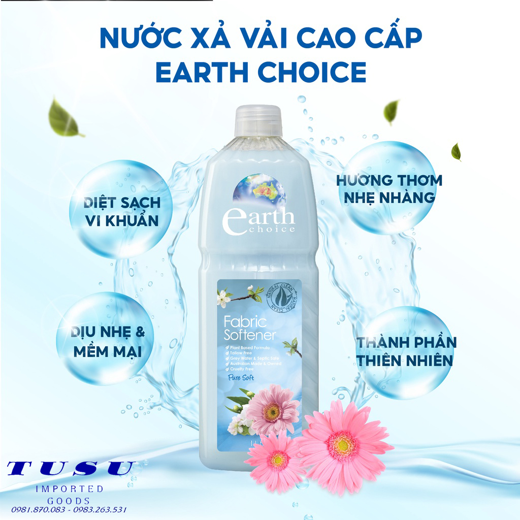 Nước Xả Vải EARTH CHOICE Dành Cho Vải Thường