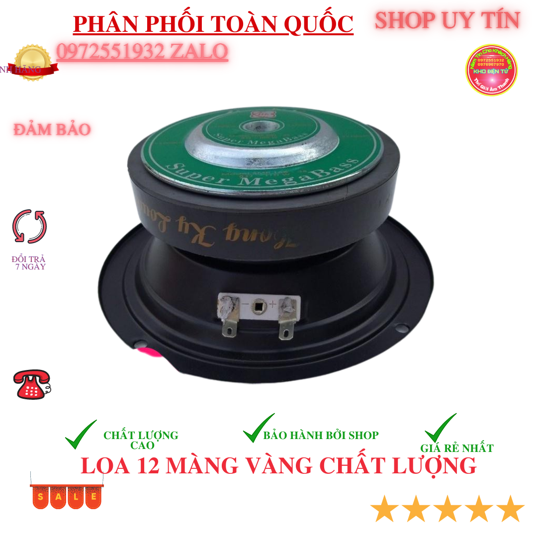 Củ loa bass 12 màng vàng từ đại -bảo hành 6 tháng chất lượng tốt - giá 1 củ -0976.967.970