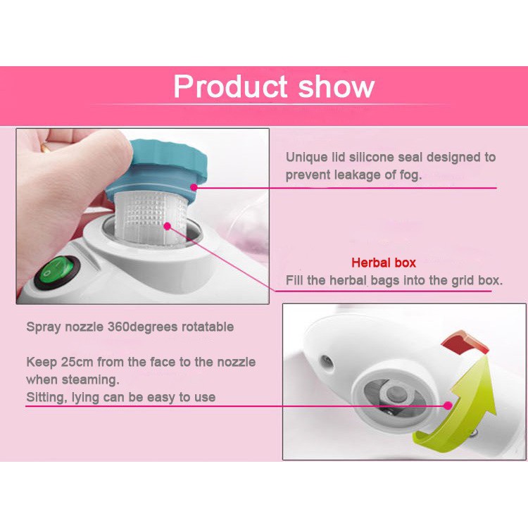 Máy Xông Mặt Mini Kingdom Kd-33C Hồng