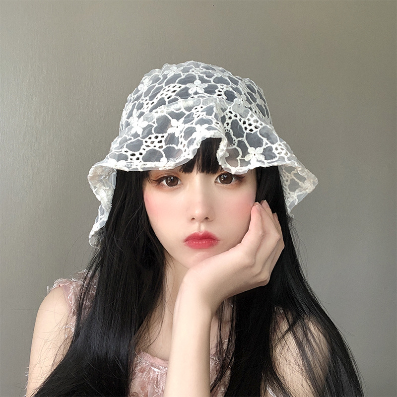 Transparent lace flower sun hat L1683 - LoanTay