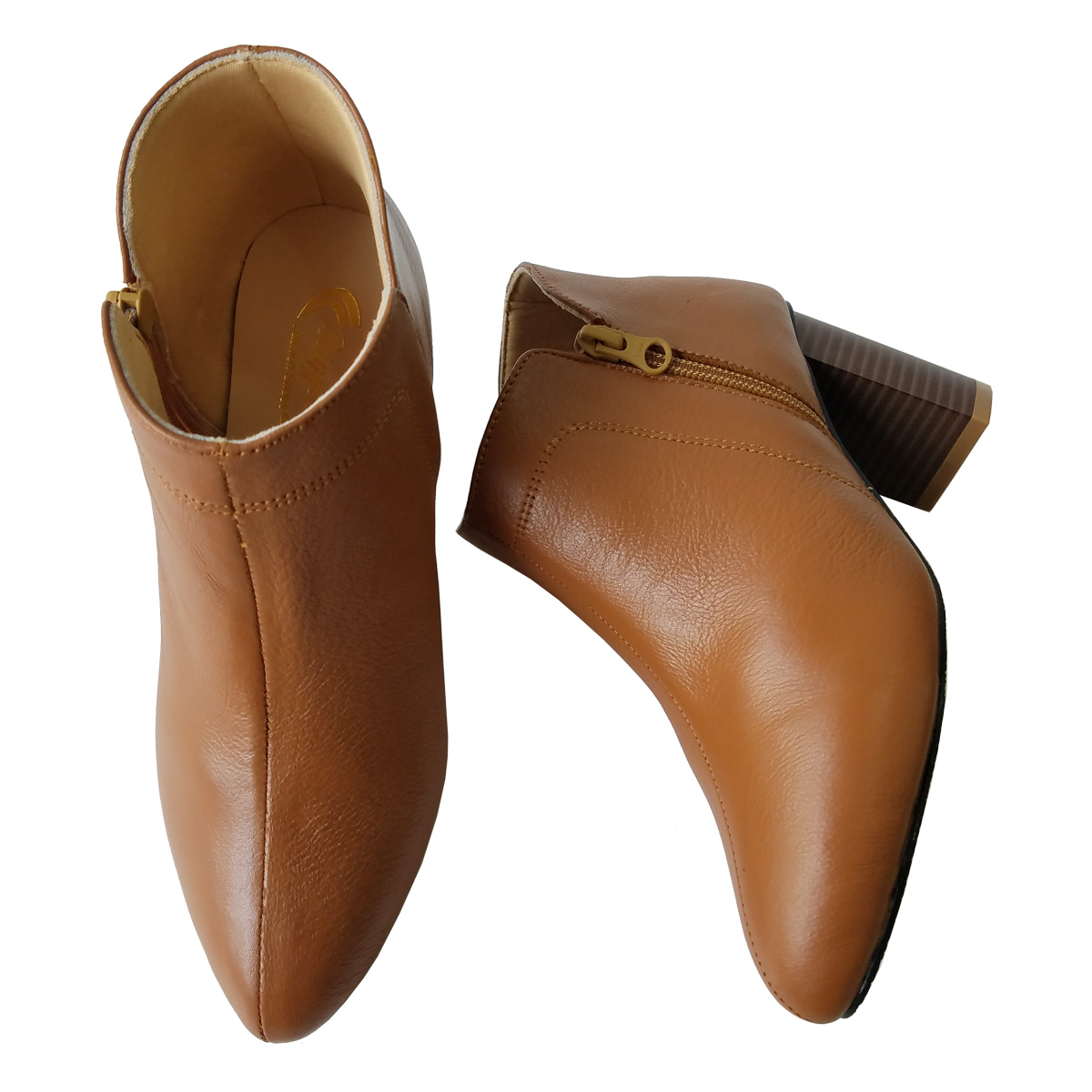 Giày Boot nữ Cổ Thấp BIGBEN Da Bò Cao 7 phân BTN7