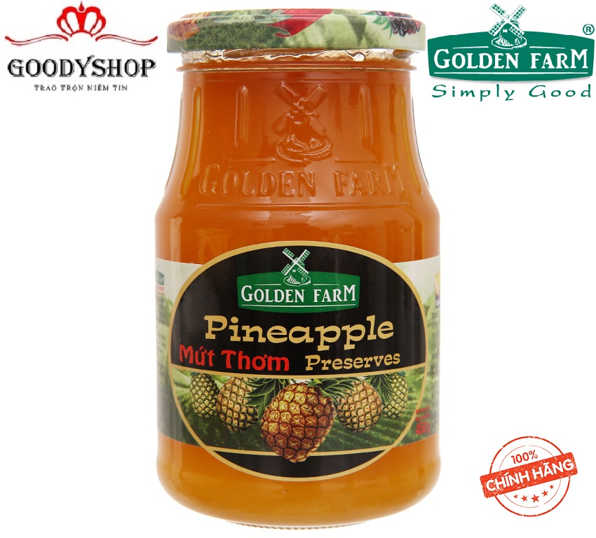 BÁO GIÁ MỨT DÂU GOLDEN FARM PRESERVE STRAWBERRY 450G | Shopee Lazada Sendo Tiki mới nhất 62 Mứt Thơm Preserves Golden Farm hũ 450g dùng kèm bánh mì, kem, sinh tố, trà nóng GOODYSHOP