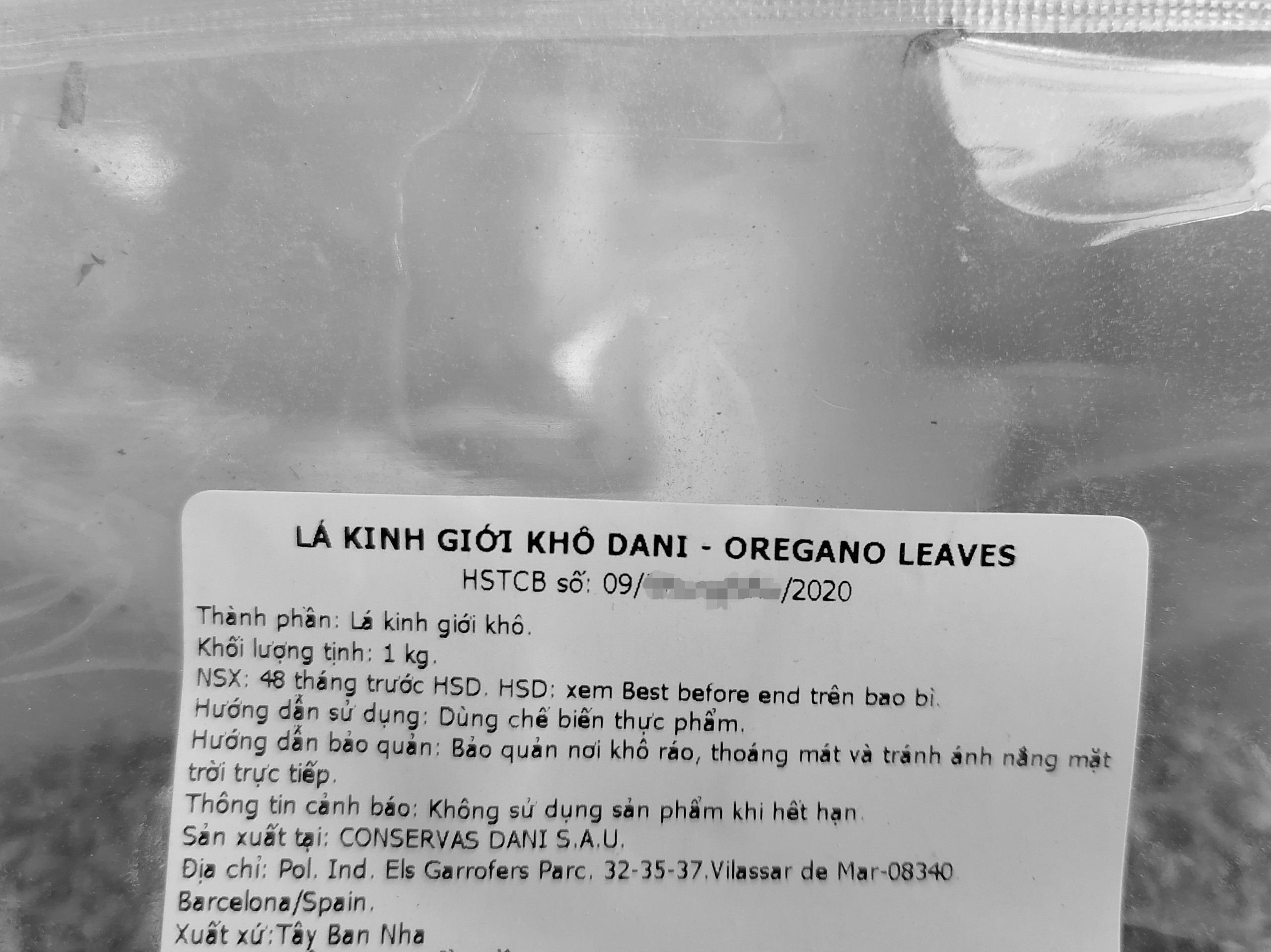 [Túi zip 50g] LÁ KINH GIỚI KHÔ Oregano Leaf (hương vị cho món pizza)