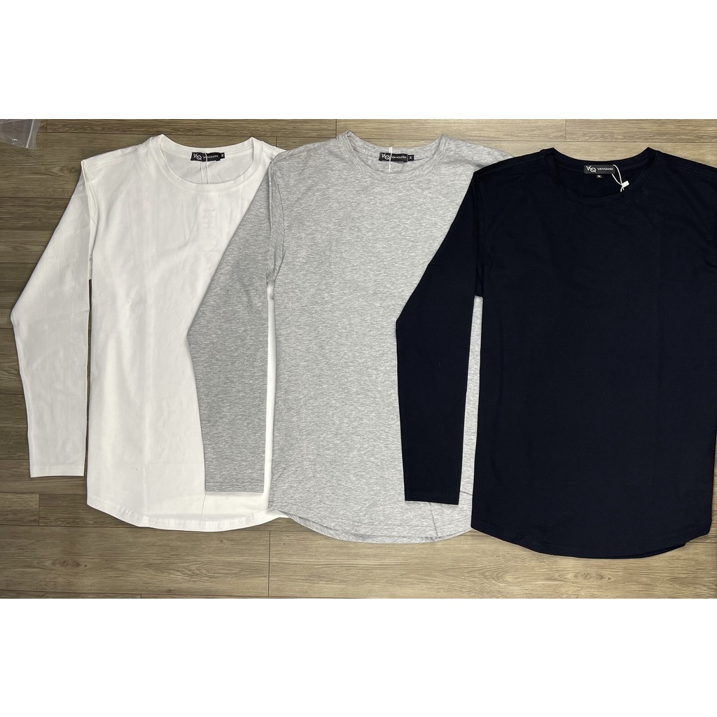 Áo Thun Dài Tay Basic Tập Gym Nam Phông Trơn Cotton 100%