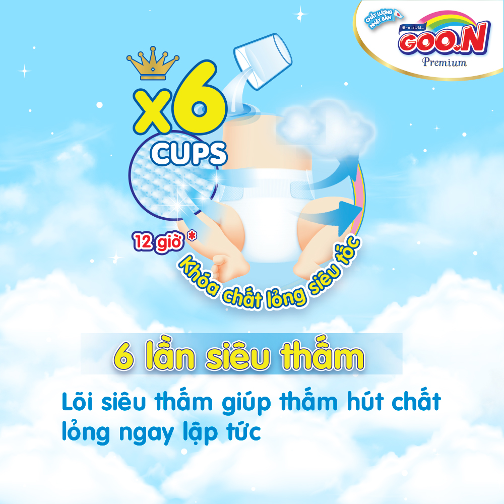 100 miếng tã dán sơ sinh Goon Premium size NB (3-5kg)