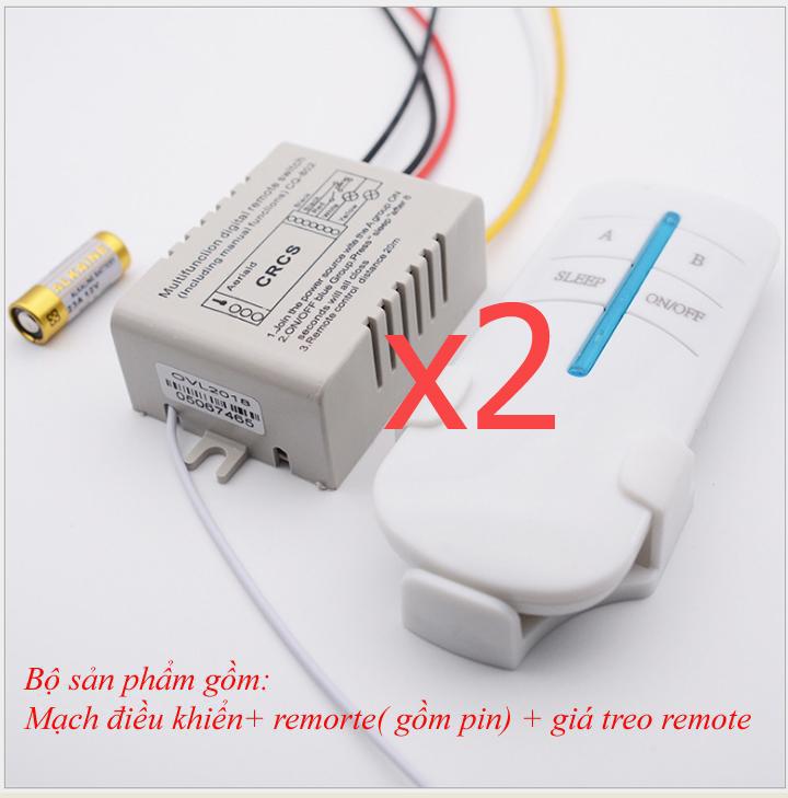 02 bộ công tắc điều khiển từ xa 2 cổng ra (2 kênh)