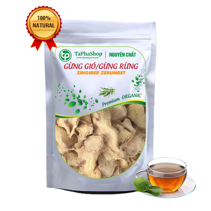 Gừng gió khô 500g, gừng rừng khô - tấn phát