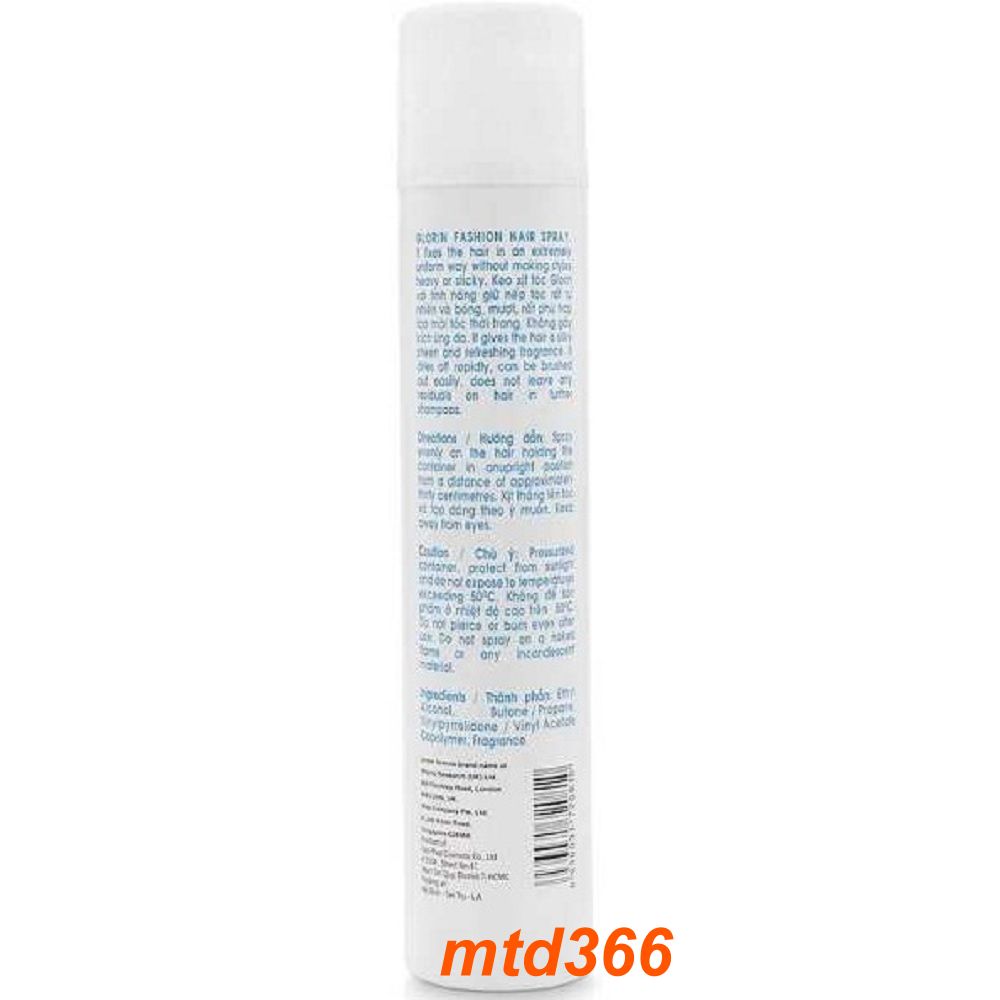 Keo Xịt Tóc Giữ Nếp Mềm Glorin 420 Ml.