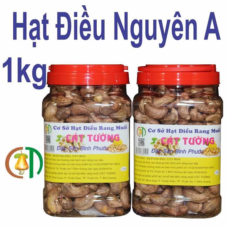 1KG HẠT ĐIỀU LỤA BÌNH PHƯỚC RANG MUỐI NGUYÊN HẠT LỌẠI A ( 520 HẠT/KG)