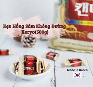 [COMBO 3 GÓI] KẸO SÂM KHÔNG ĐƯỜNG HÀN QUỐC- BỊCH 500G