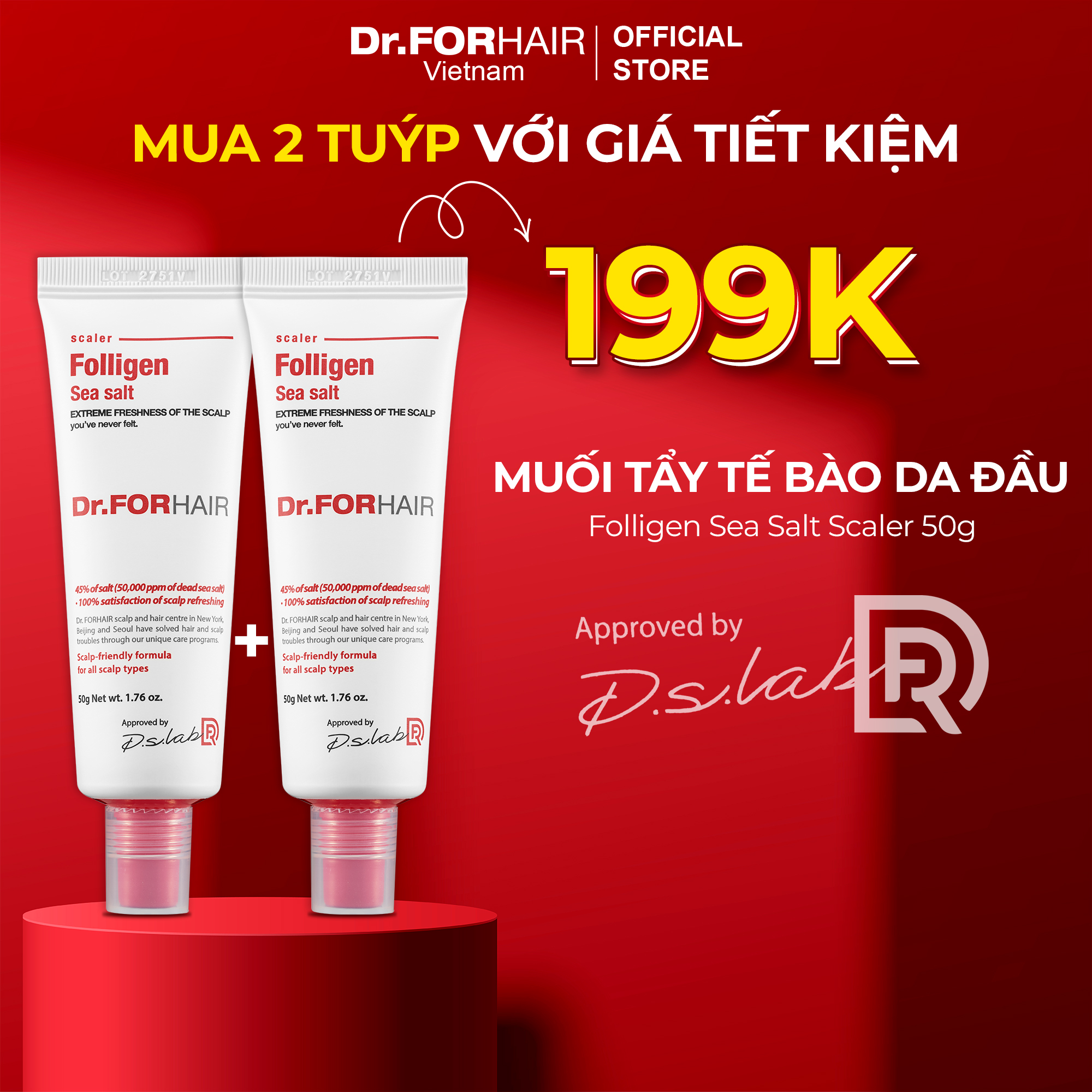 Muối tẩy tế bào chết da đầu, giúp giảm gàu