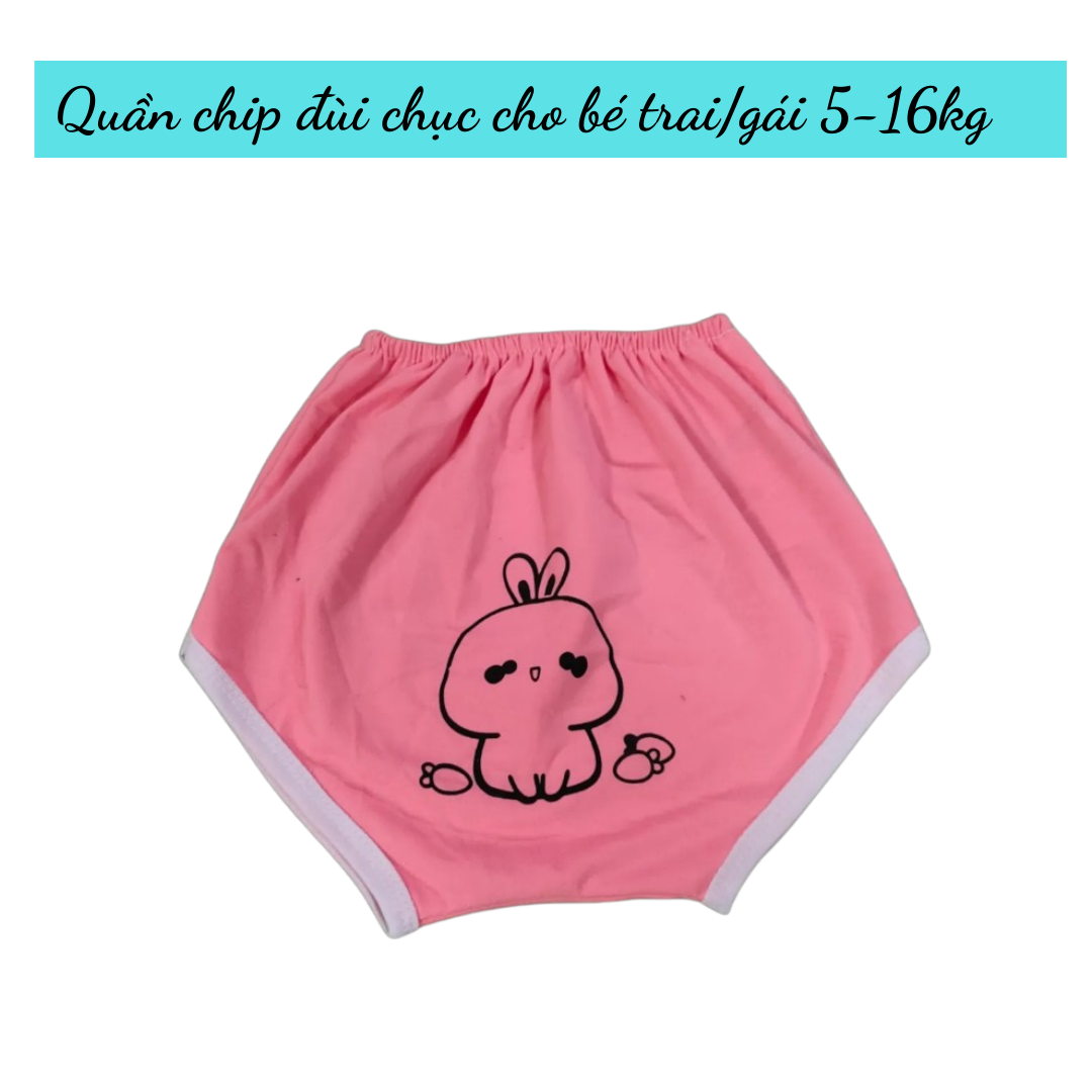 [Hoàn tiền 6%] (1 QUẦN) Quần đùi chục/ quần chip đùi cho bé trai/gái 5-16kg, chất cotton mềm mát, co giãn, thấm hút tốt - Quần bỏ bỉm cho bé/ Quần chục đùi cho bé