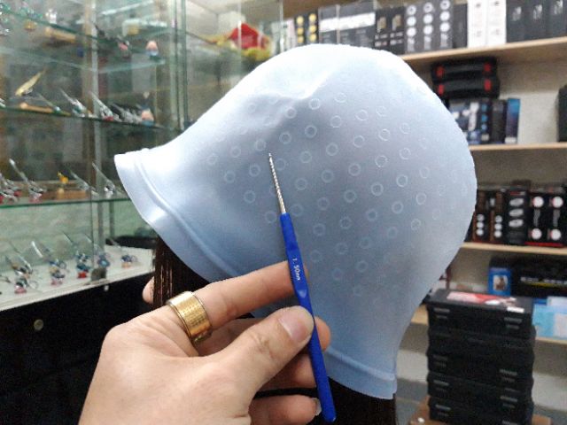 Nón móc light vải,sillicon nhỏ gọn dùng nhuộm tóc