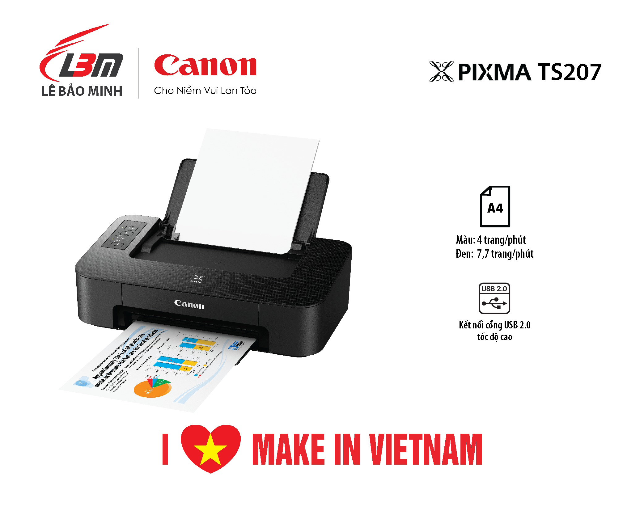 MÁY IN PHUN CANON TS207
