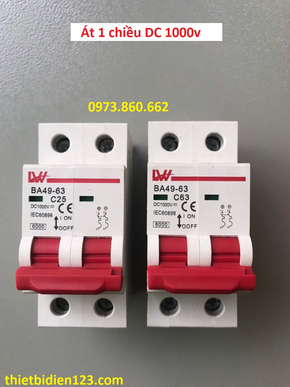Aptomat DC 2P 4P 1000V - CB DC 1000V
