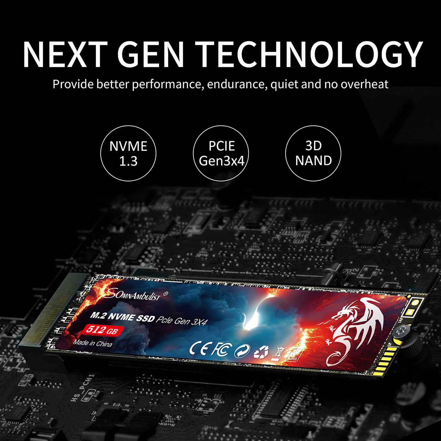 SomnAmbulist Original Solid State Drive M2 Nvme 512GB 256GB Internal Solid State Drive hdd Hard Drive M.2 128GB Laptop Desktop Internal Hard Drive