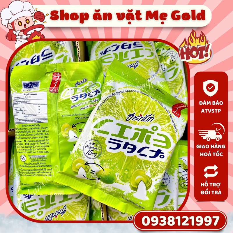 Kẹo chanh muối vitamin C Thái Lan (gói 100g)