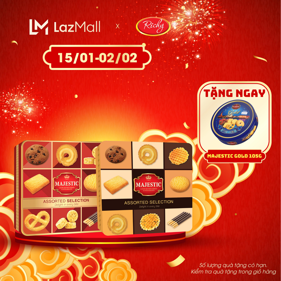 SALE MEGA TẾT 2024 NEW Bánh Majestic Selection - Tết 2024 Richy