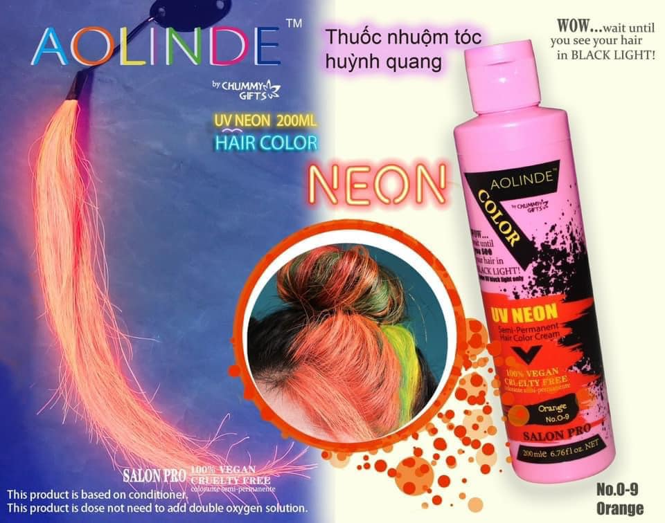 HIGHLIGHT HIGHLIGHT Dye AOLINDE UV NEON 200ML NO O9 ORANGE BOTTLE