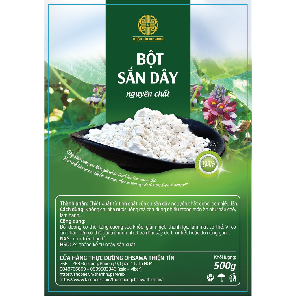 BỘT SẮN DÂY THỰC DƯỠNG NGUYÊN CHẤT 500G